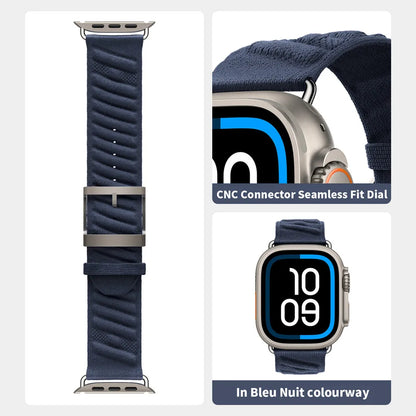 En Mer Bleu Nuit Band For Apple Watch 10 46mm 42mm Correa Nylon Loop Bracelet For Iwatch 9 8 7 6 Ultra 49mm 44/45/38mm Watchband
